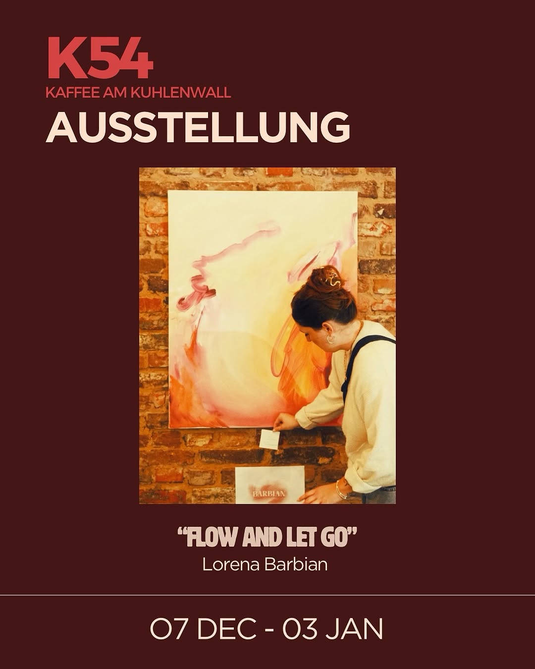 Ausstellung „Flow and Let Go“ von Lorena Barbian im K54